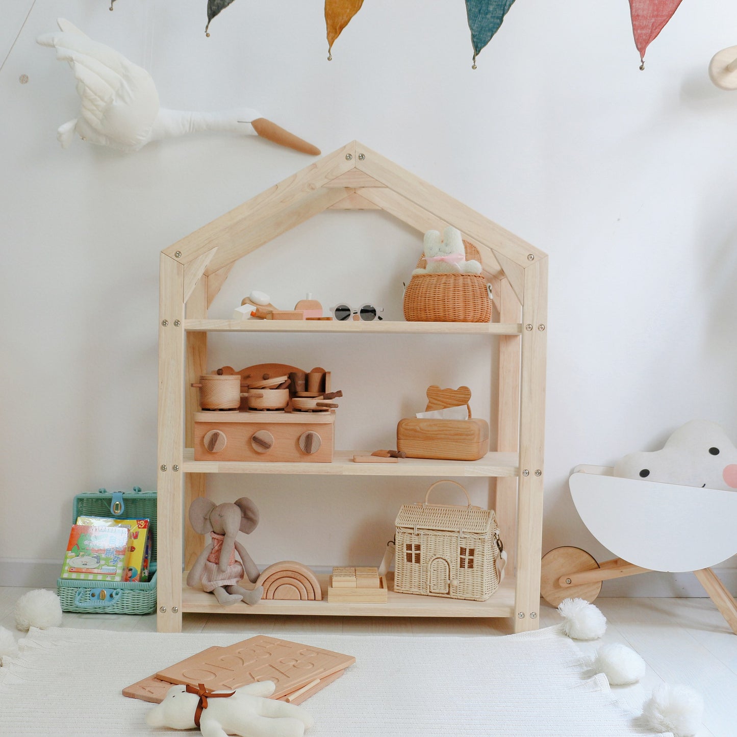Montessori House Book Shelf Cabinet - HAPPY GUMNUT