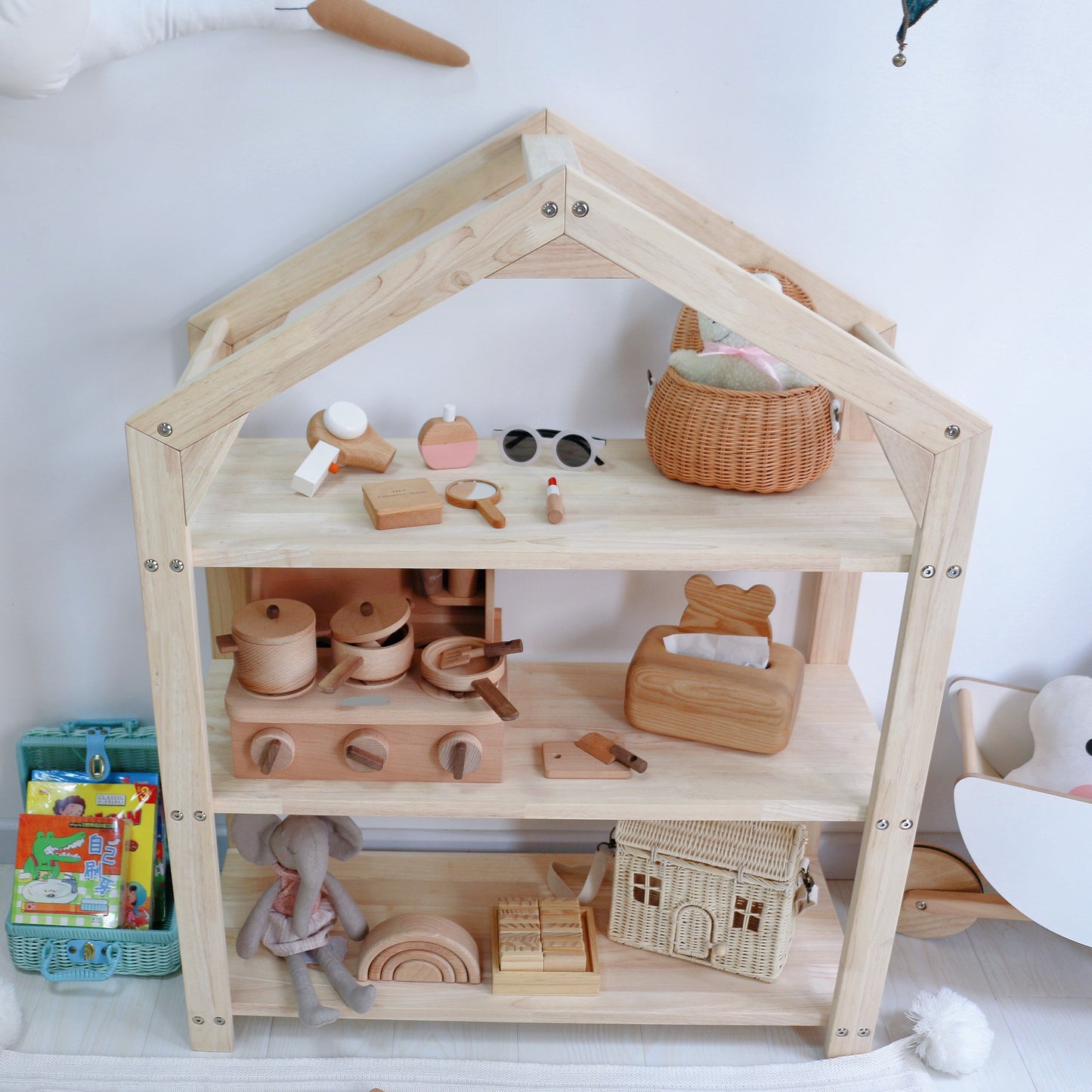 Montessori House Book Shelf Cabinet - HAPPY GUMNUT
