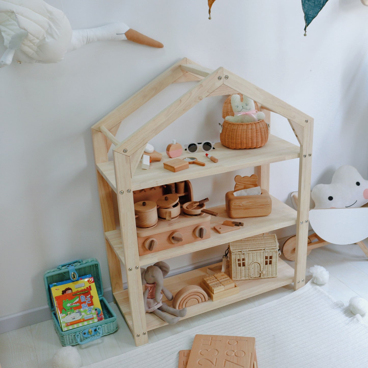 Montessori House Book Shelf Cabinet - HAPPY GUMNUT