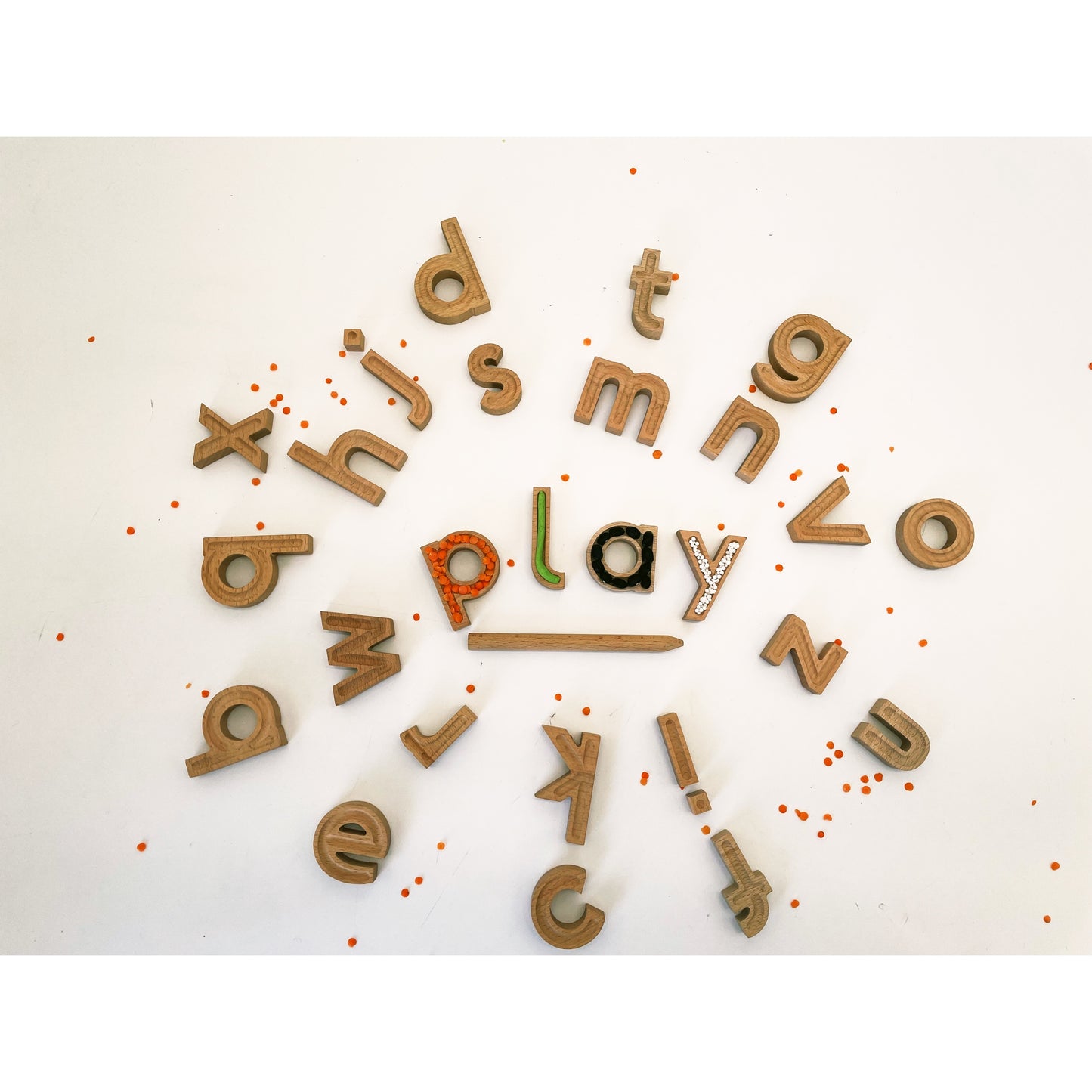 Wooden Alphabet Letters With Pen Tracing - HAPPY GUMNUT