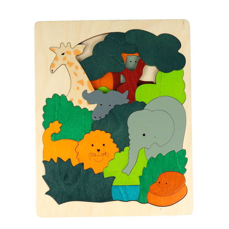 Large Montessori African Jungle Layers Puzzle - HAPPY GUMNUT