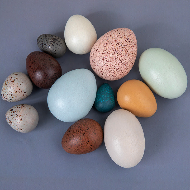 Wooden Eggs Bird Eggs - HAPPY GUMNUT