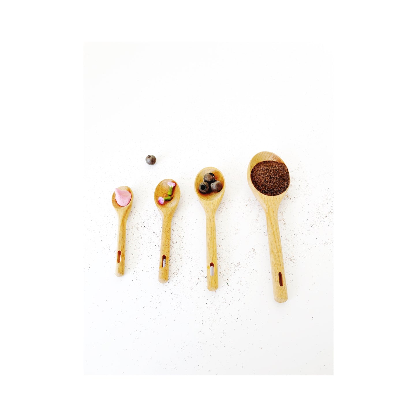 Wooden Measurement Spoons Sensory Play Tool Set of 4 - HAPPY GUMNUT