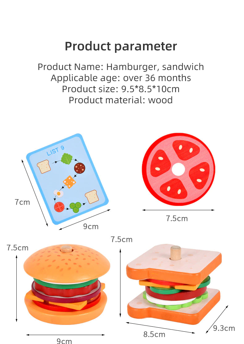 Play and Learn 1 Column Sequence Food Set Includes Flash Cards - HAPPY GUMNUT