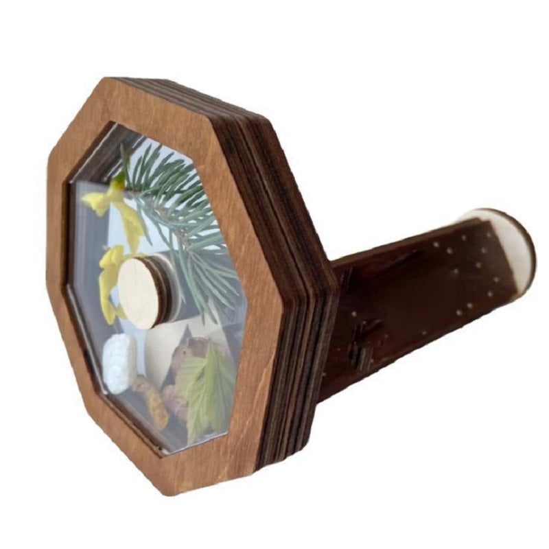 Wooden DIY Kids Kaleidoscope Personal Rotating Toddler Educational Toys - HAPPY GUMNUT