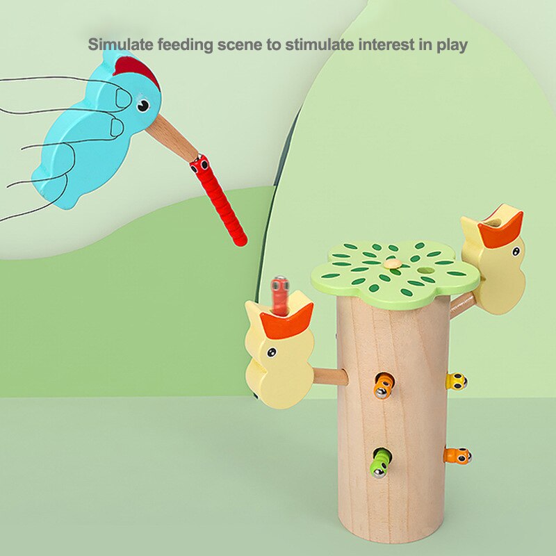 Woodpecker Worm Catching Game B - HAPPY GUMNUT