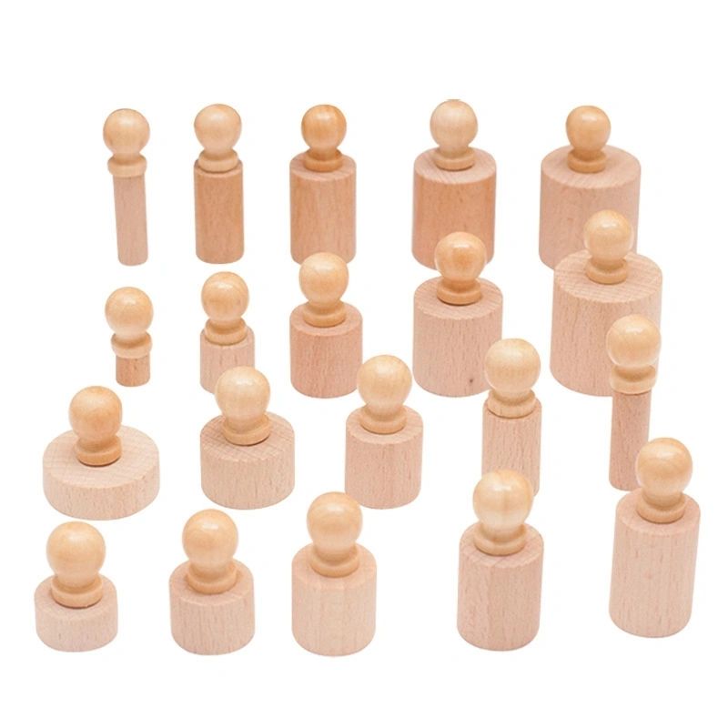 Montessori Knobbed Coloured Cylinders - HAPPY GUMNUT