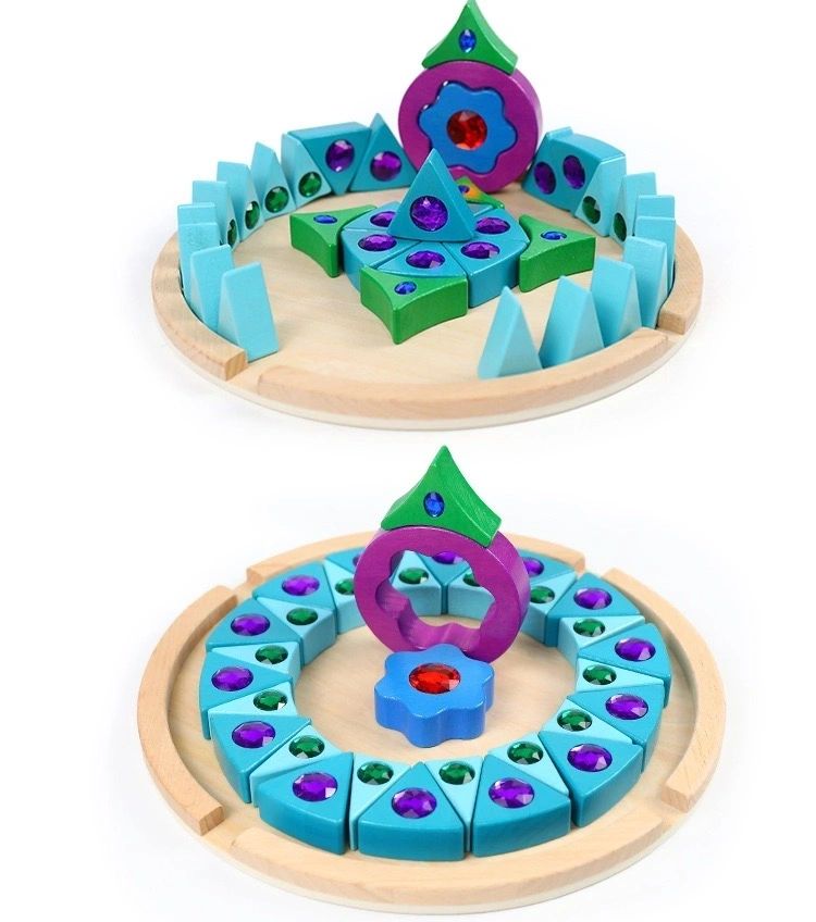 Round Mandala Gemstone Sparkling Building Blocks Puzzle Blocks - HAPPY GUMNUT