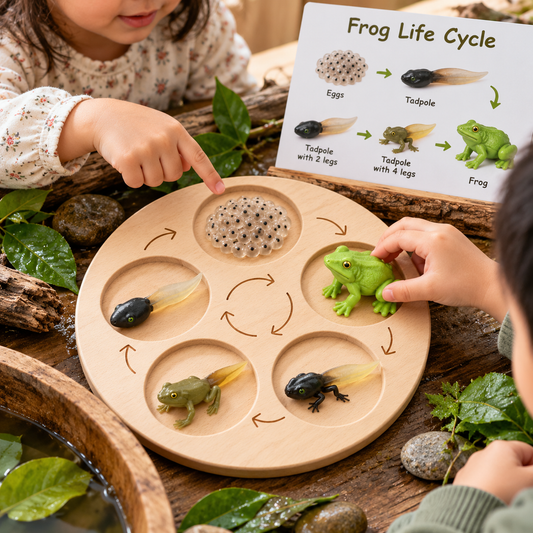 Frog Life Cycle Toy Animal Figurines for Kindergarten