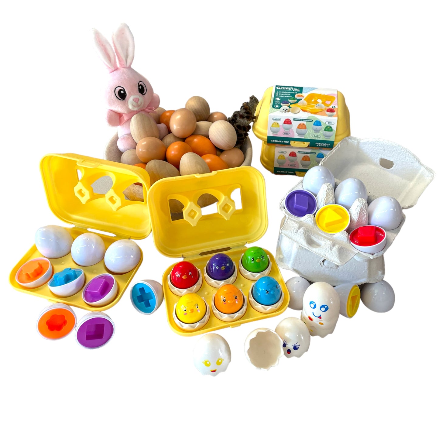 Hide & Squeak Eggs Colour Shape Sorting Matching Toy Eggs