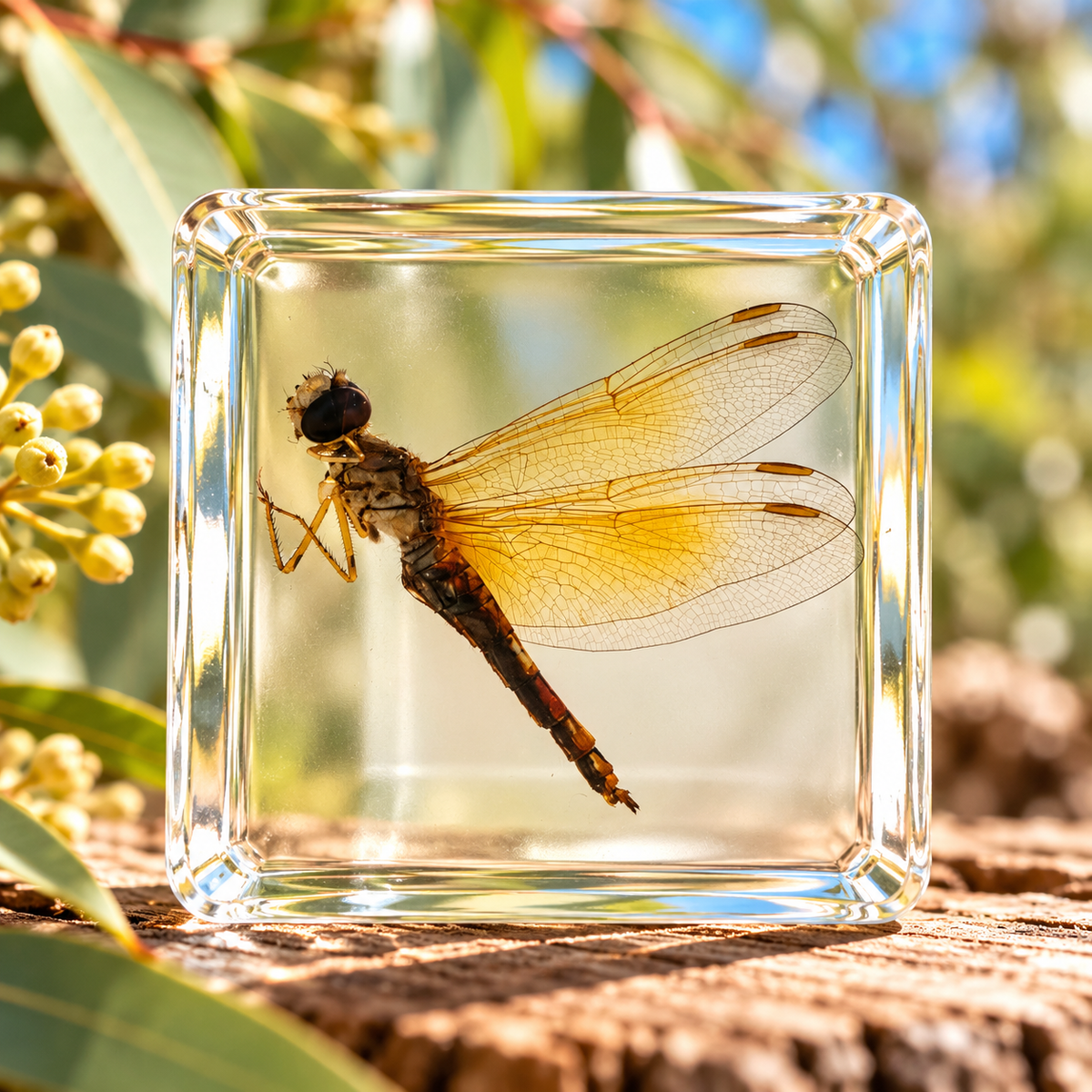 Real Butterfly Specimens in Clear Resin Blocks – Children Kids Nature & Science Learning Insect Toy Gift