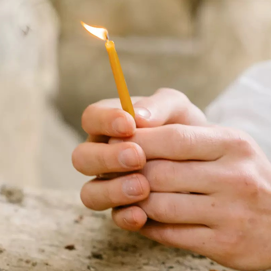 10 Thin Natural Beeswax Candle Kids Birthday Celebration Bee Themed Craft Décor