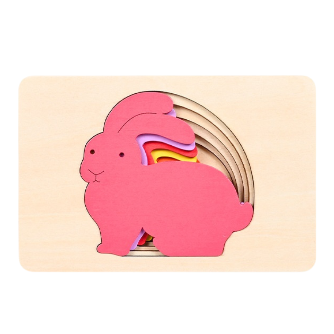 Montessori Rabbit Layers Puzzle - HAPPY GUMNUT