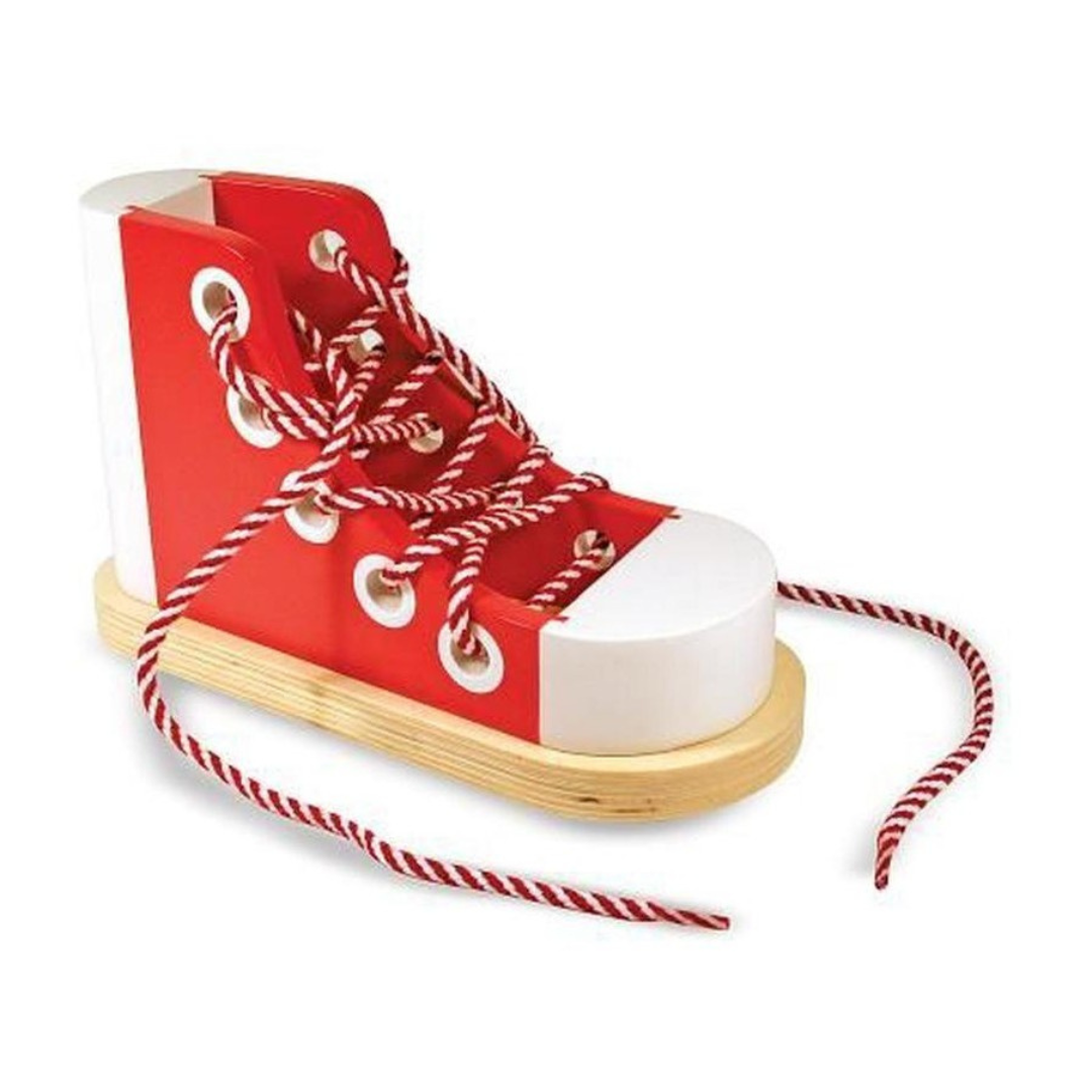 Wooden Long Shoe Lace Toy Practice Lacing - HAPPY GUMNUT