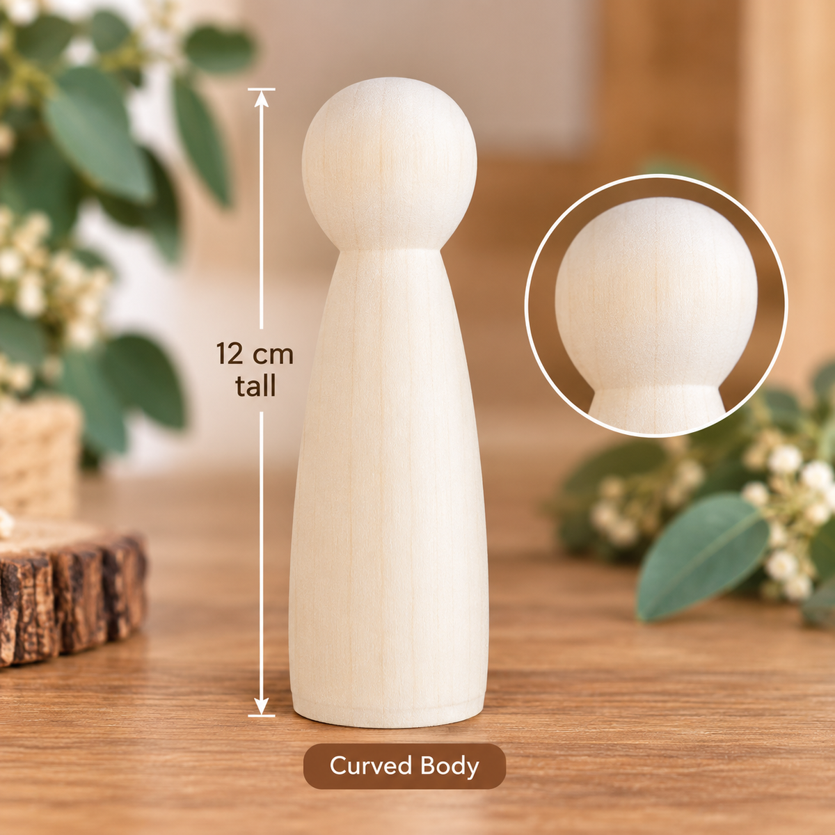 Jumbo Wooden Natural Peg Dolls DIY Arts and crafts wooden - HAPPY GUMNUT