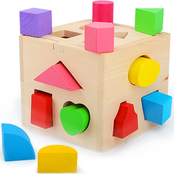 Medium Size Basic Shape Sorting Cube Toy For Kids - HAPPY GUMNUT