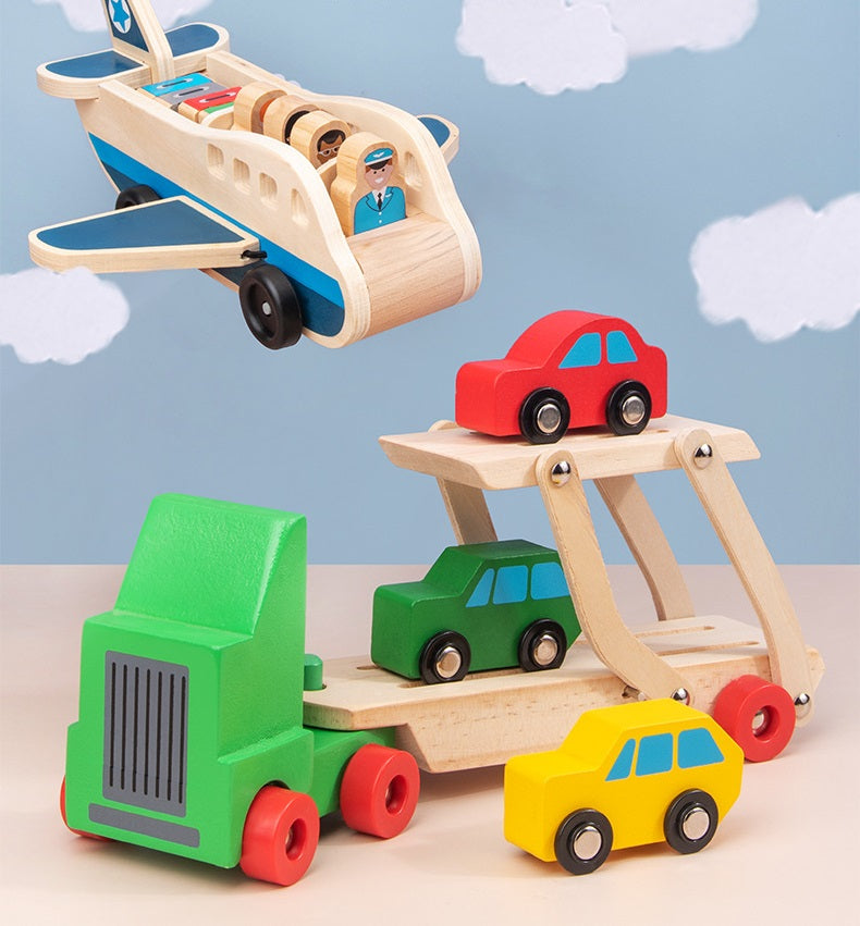 Wooden  Car Carrier Truck  Or Wooden Plane Kids Vehicle