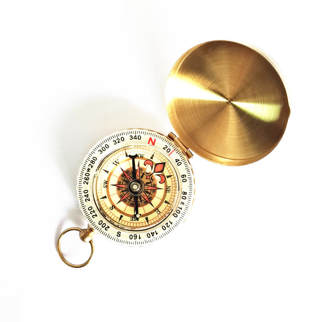 Brass Compass for Kids Camping Little Explorers Boy Scout Outback Tools