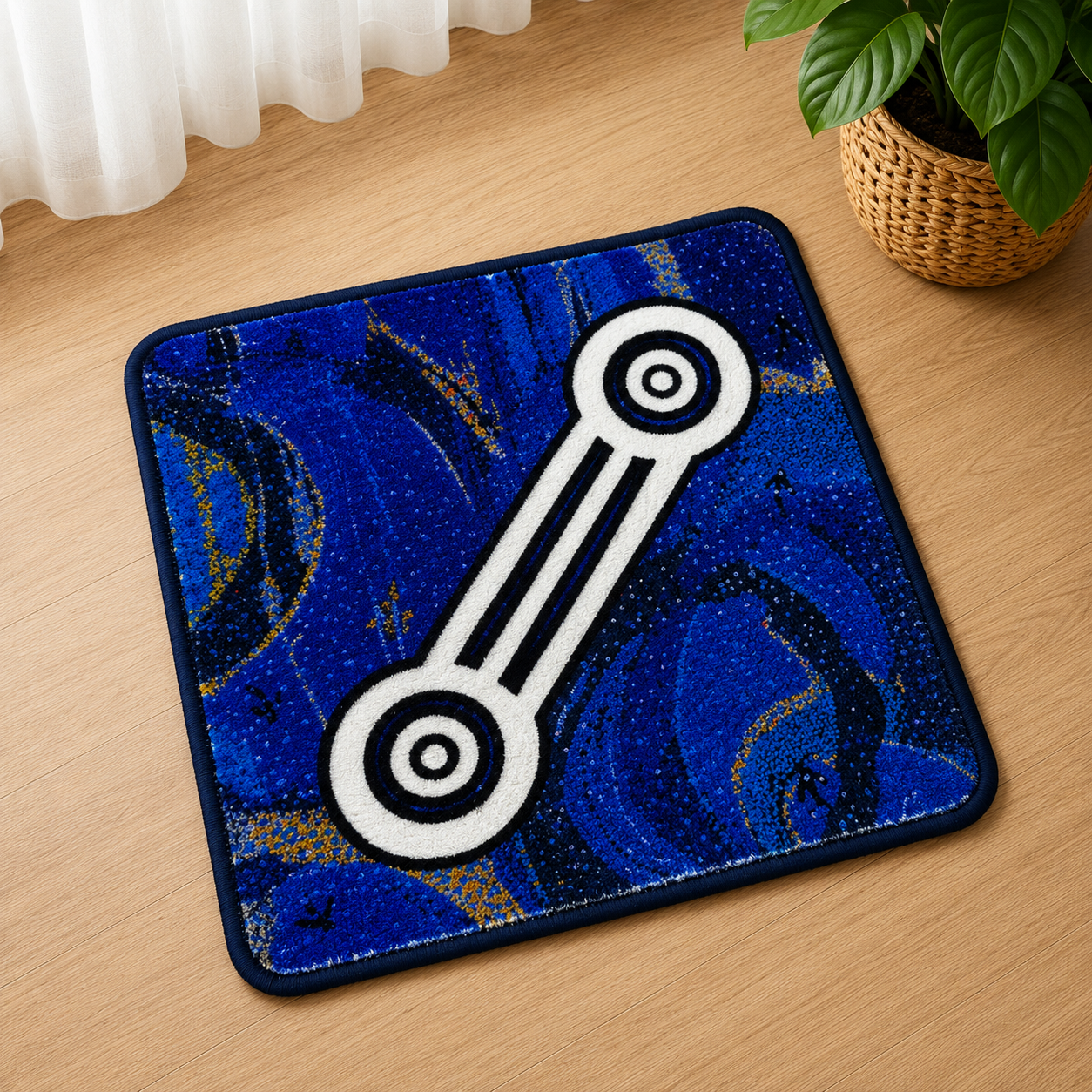 12 Australian Aboriginal Symbol Rug Matts NAIDOC  Week 50cmx50cm (Set of 12)