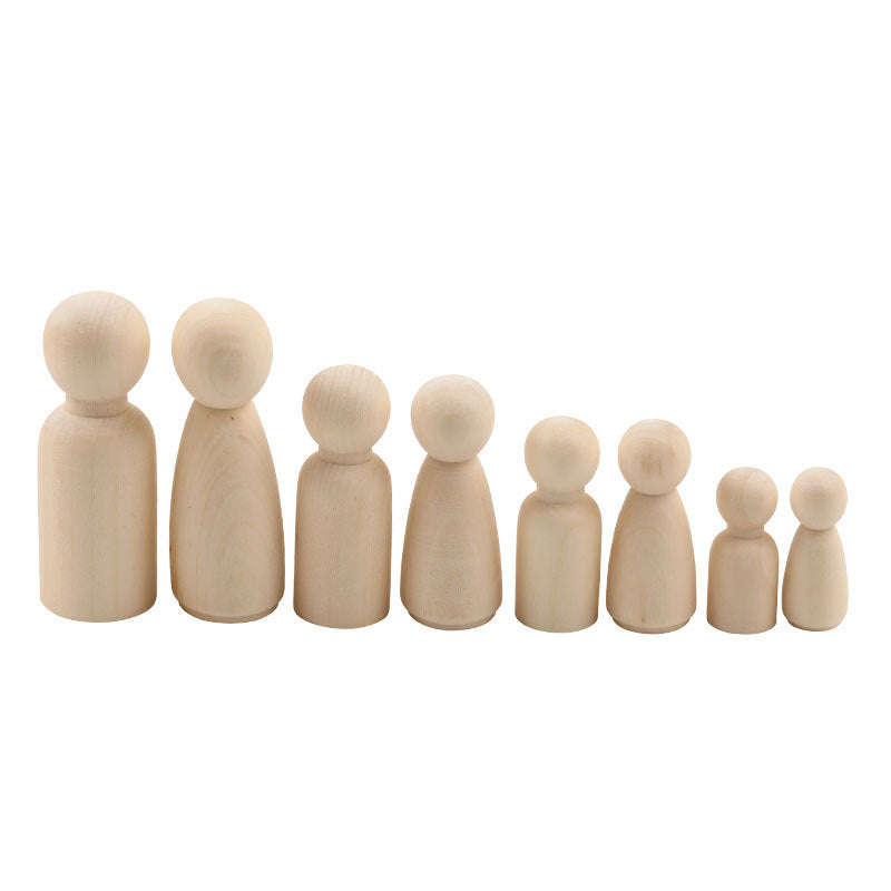 Set of 55 Wooden Peg Leg Dolls Loose Parts accessories Craft DIY BIG Bundle