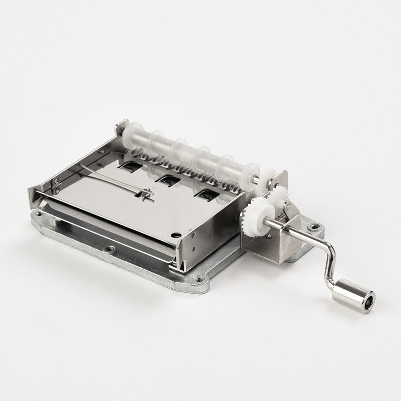 15 Note Hand Crank Music Box Mechanism with 18 sheets