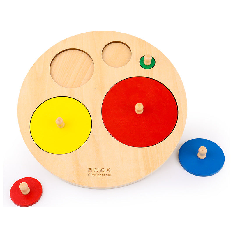 Montessori 5 Circle Size Knobbed Puzzle - HAPPY GUMNUT