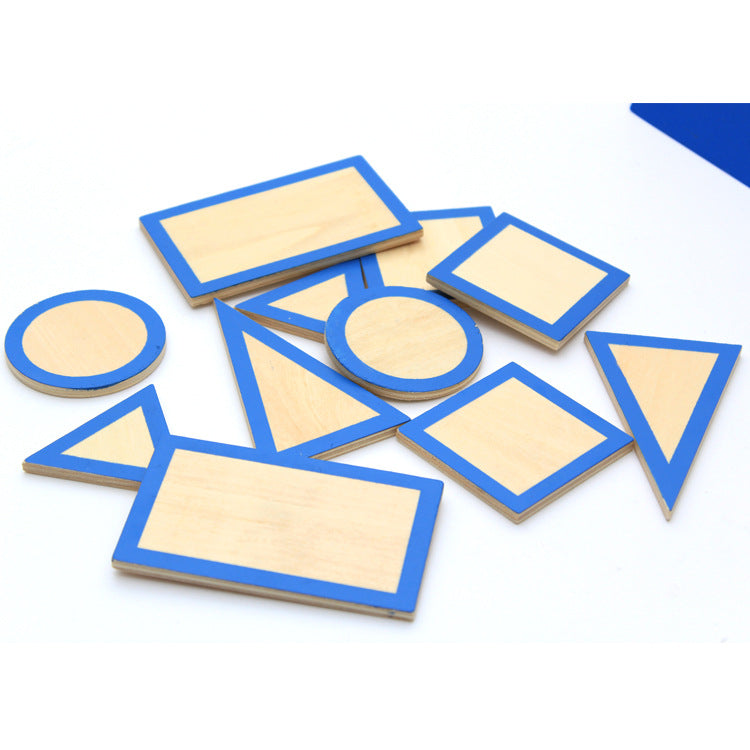 Large Wooden Montessori 3D Geometric Solids Shapes set of 10