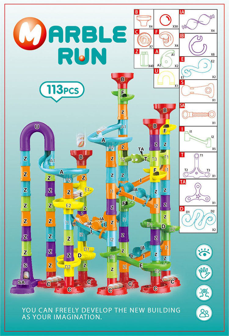 113 pc ABS plastic Marble Run