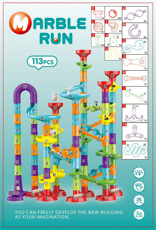 113 pc ABS plastic Marble Run