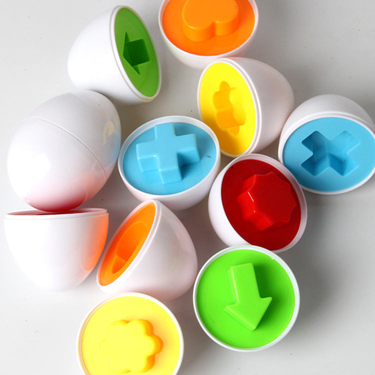 Hide & Squeak Eggs Colour Shape Sorting Matching Toy Eggs
