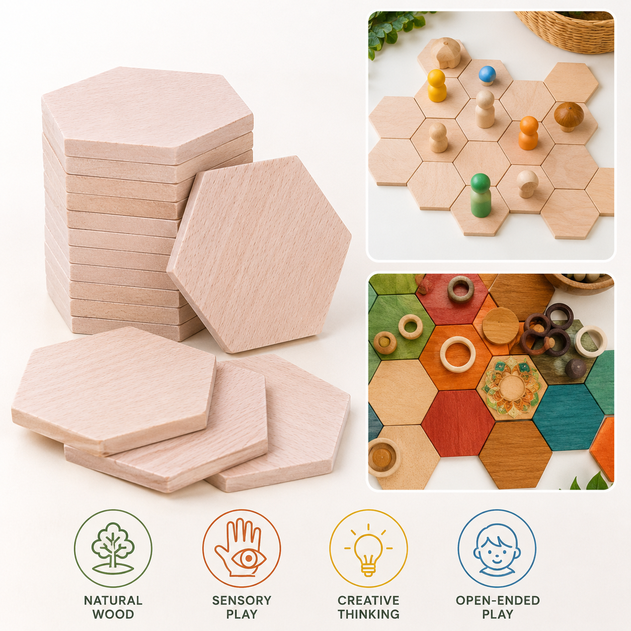 DIY Loose Parts Play Material,  Egg, Tree, Rings, Bobbins, Peg Chips Coins, Peg Doll, Acorn, Ball, Egg, banksia, gumnut, seeds - HAPPY GUMNUT