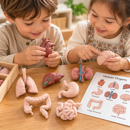 Body Organs Figurines Anatomical Realistic Brain Heart Lung Liver Model Toy for Kindergarten Life cycle