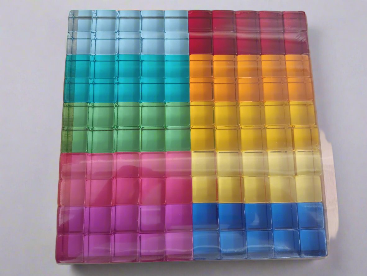 100pcs Ultra Bright Lucite Cubics Blocks Translucent Acrylic Epoxy Cubes CLEAR VERSION - HAPPY GUMNUT