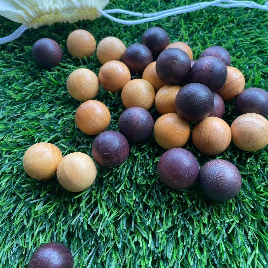 28 x Wooden Balls 2.5cm for Musical Tree or Marble Run Game or DIY Craft - HAPPY GUMNUT