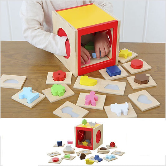 Montessori  Sensory Touch Feel and  Guess  Activity Box