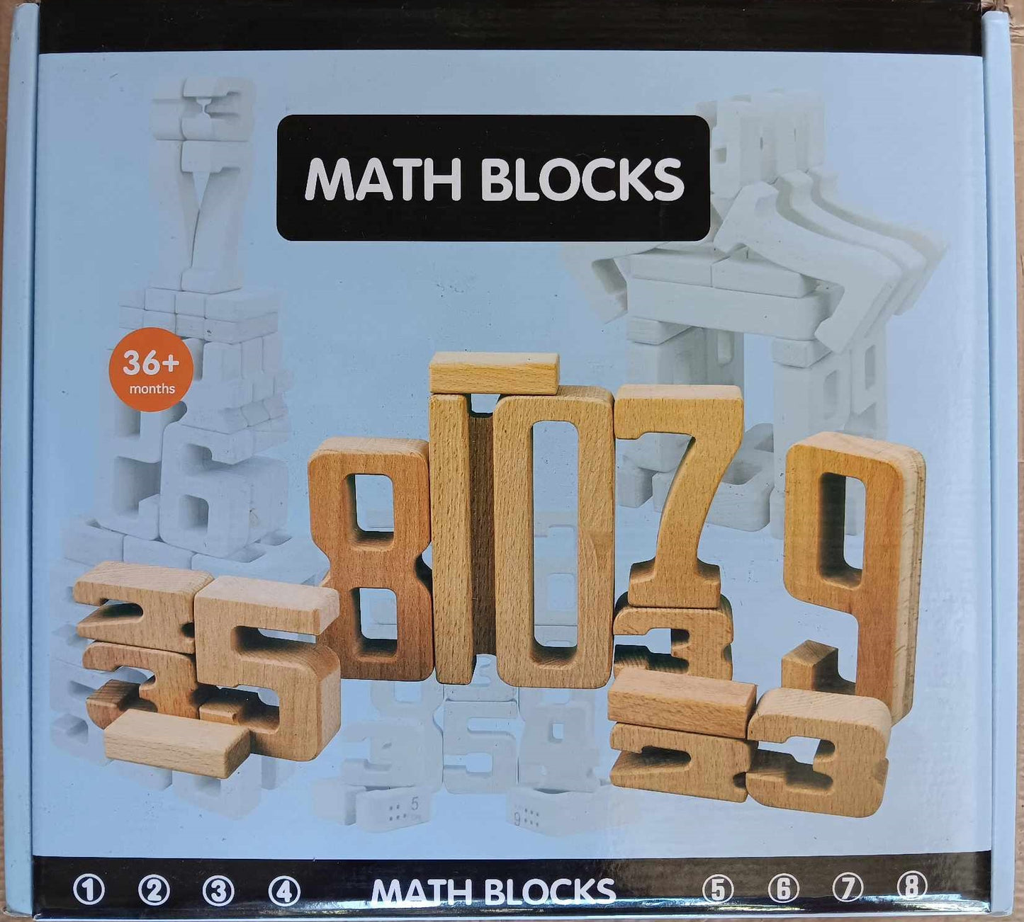Large Teaching Wooden Number Sum Blocks KIDS Learning Maths Counting 100 PC