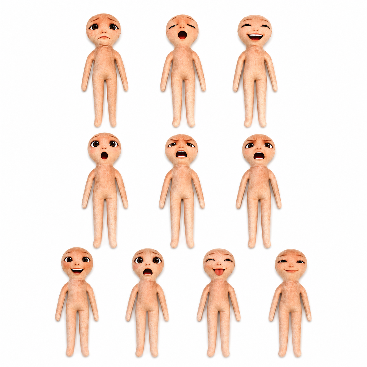 Set of 9  Flexible Feelings & Emotions Dolls – Social Emotional Learning & Role Play Self-regulation Toy - HAPPY GUMNUT