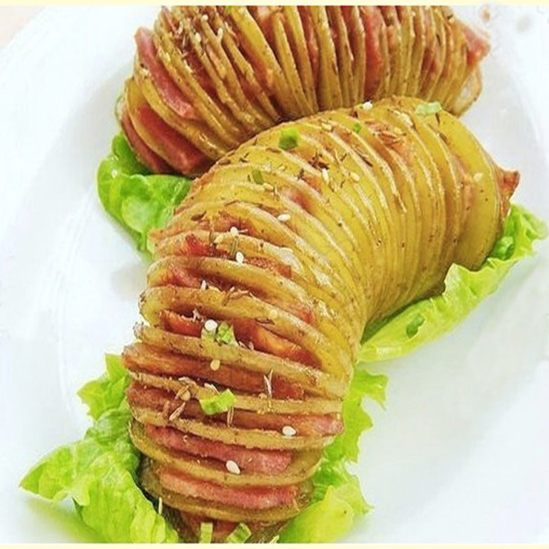 Kids Stainless Steel Potato Spiral Slicer Peeling Tool Little Play Kitchen Sensory Tool - HAPPY GUMNUT