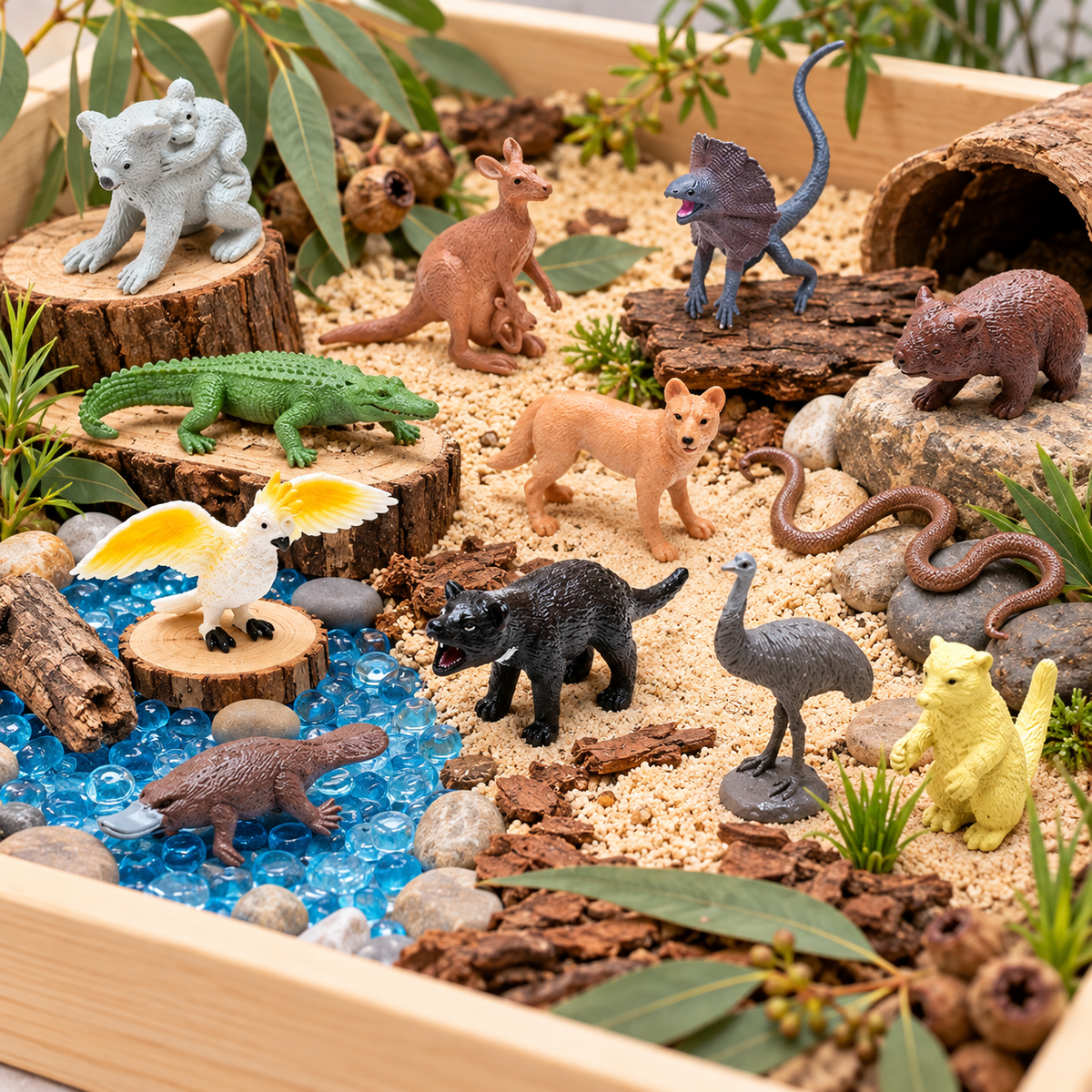 Aussie Australian Animals PVC Model Figures Set of 12 Educational Teaching Toy - HAPPY GUMNUT