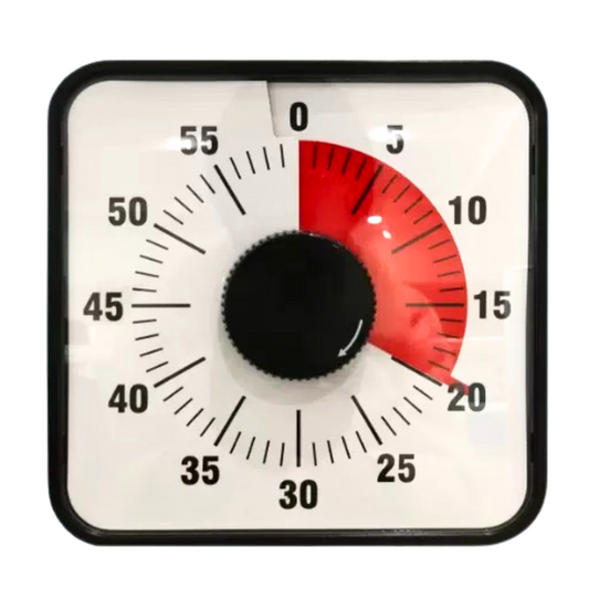 Visual Countdown Oversize 60 Minute Timer 19cm x 19cm Mechanical Classroom Timer