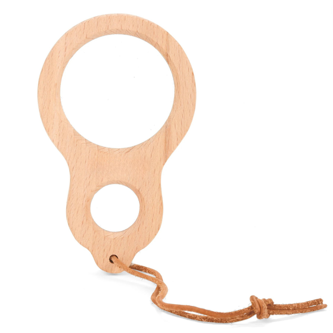 Dual Magnifier Glass Sensory Tools Outdoor Wooden Magnifying Glass