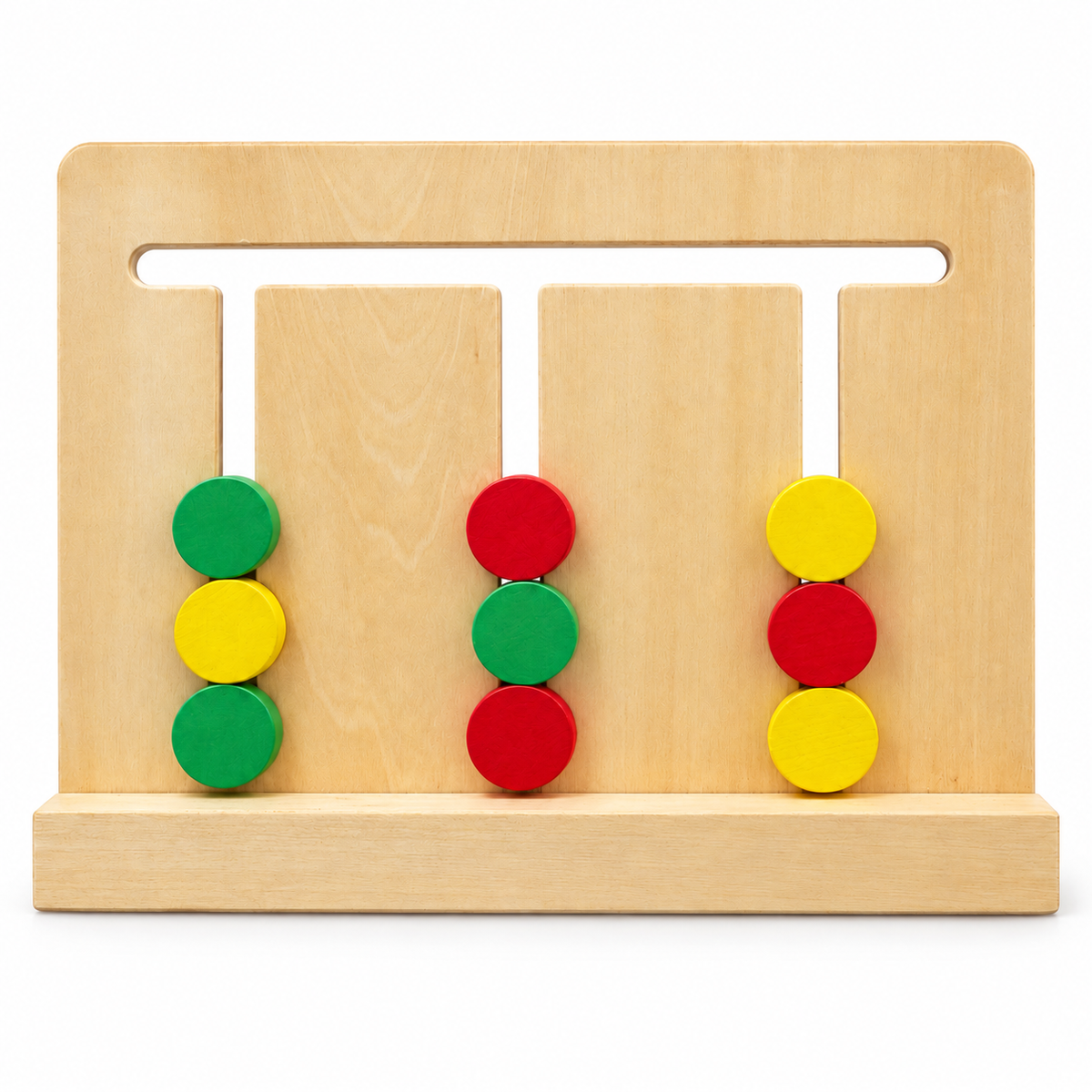 Wooden Sliding Colour Sorting Maze Game for Kids Children Toy Logic Thinking