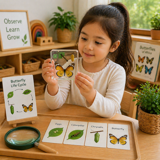 Butterfly Lifecycle Life Cycle Epoxy Specimens in Resin Kids Learning Material - HAPPY GUMNUT