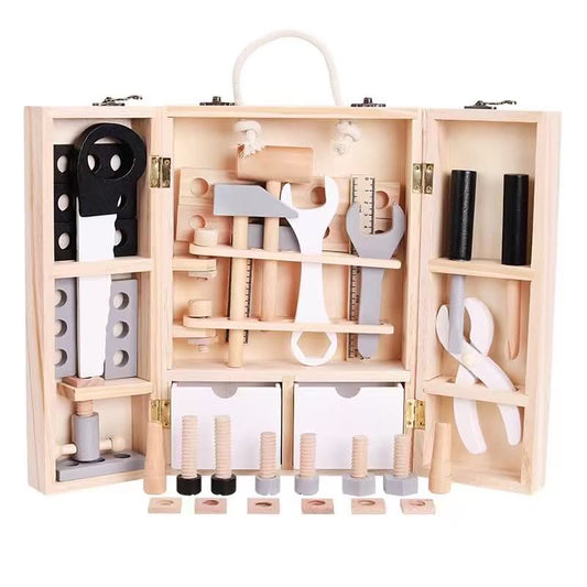 Wooden Kids Tool Box Set