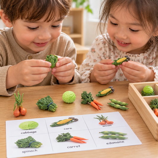 Fruit and Vegetables Figurines Model Toy for Kindergarten Life Cycle B