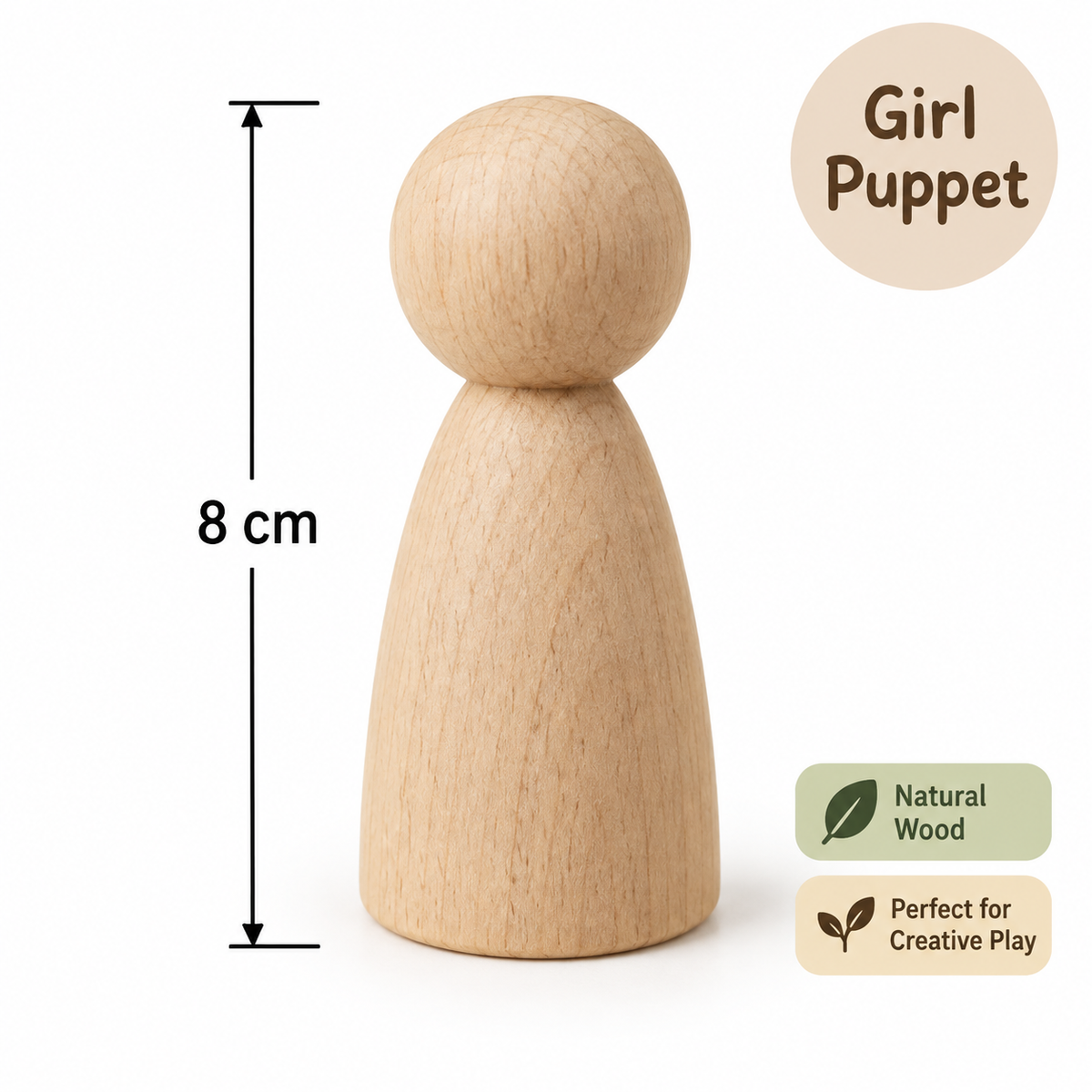 Wooden Peg Dolls Loose Parts Assorted Peg Leg Dolls for Kids DIY Craft Play - HAPPY GUMNUT