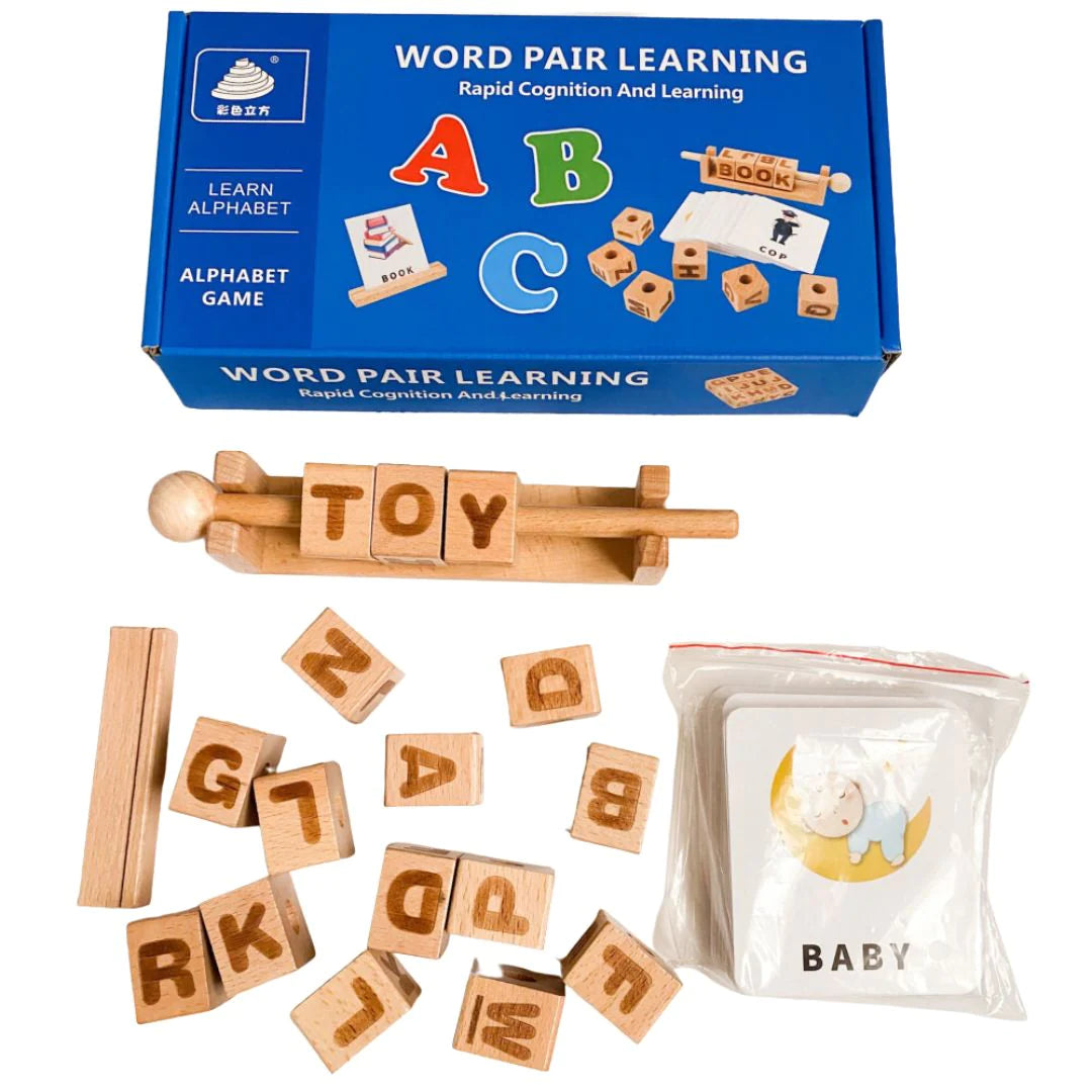 Spelling Word Puzzle Phonic Learning Game Word Cognitive Pairing Twistable Words Spelling Phonics