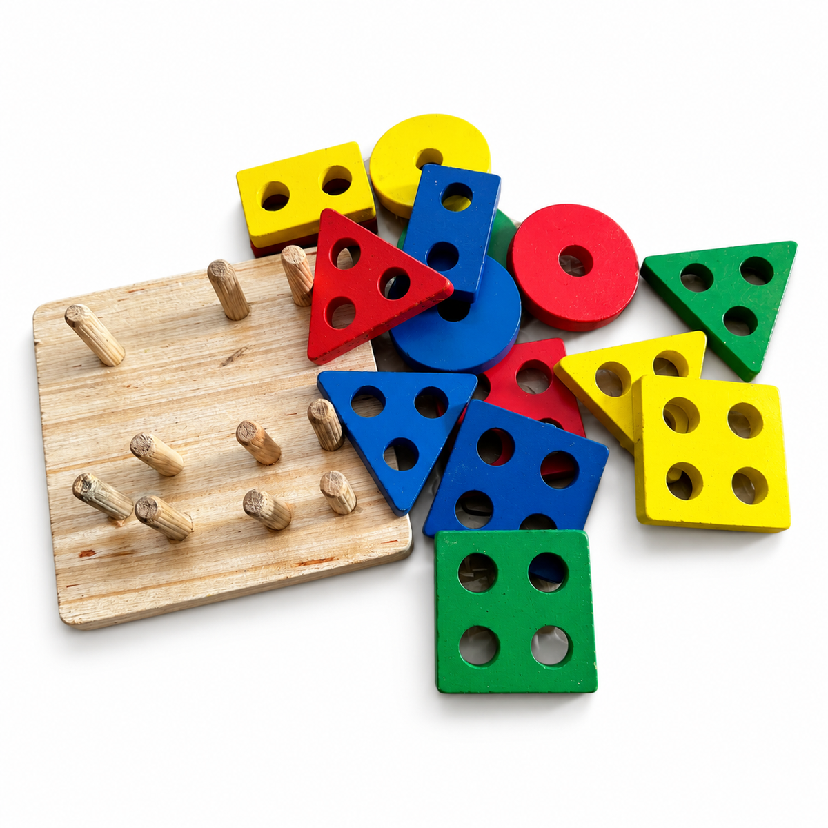 Clearance – Wooden Geometric Shape Stacker | Factory Second Toy