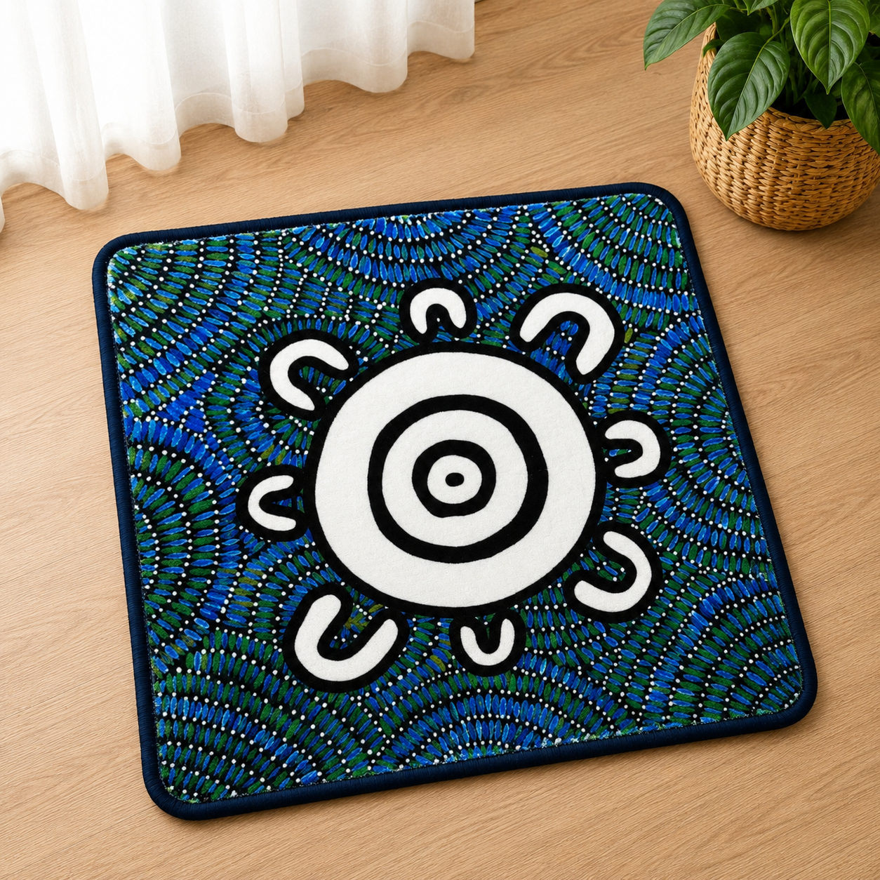 12 Australian Aboriginal Symbol Rug Matts NAIDOC  Week 50cmx50cm (Set of 12)