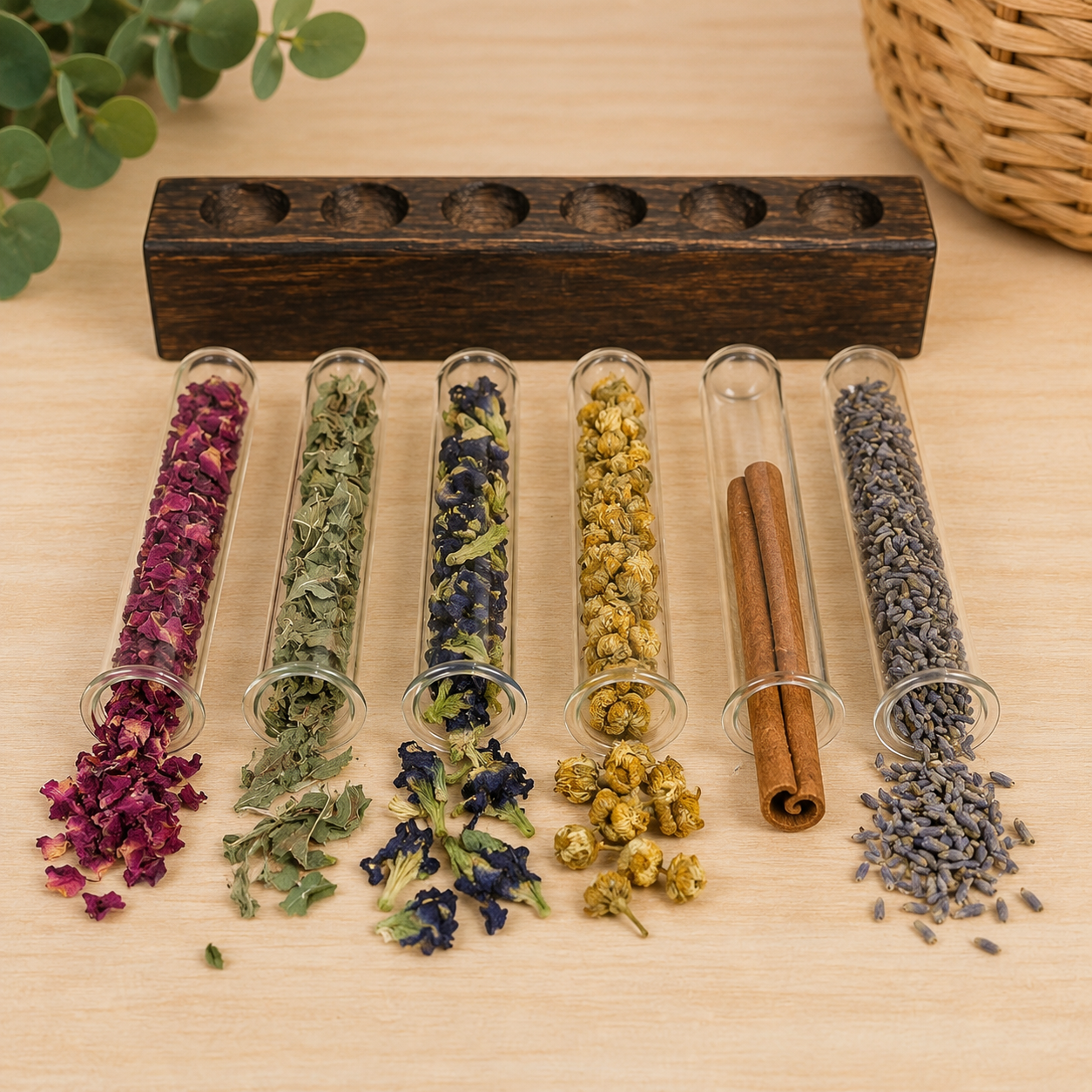 Nature Sensory Play Kit Bundle | Wooden Tea Set & Botanical Exploration Kit